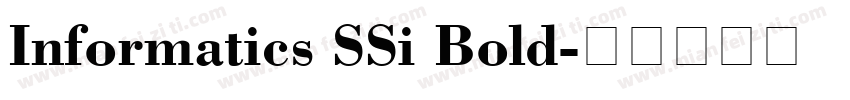 Informatics SSi Bold字体转换